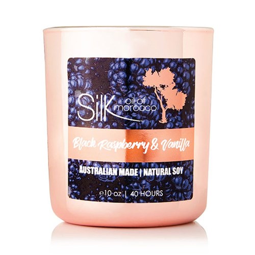 Natural Soy Candle - Black Raspb'y + Vanilla - Rose Gold